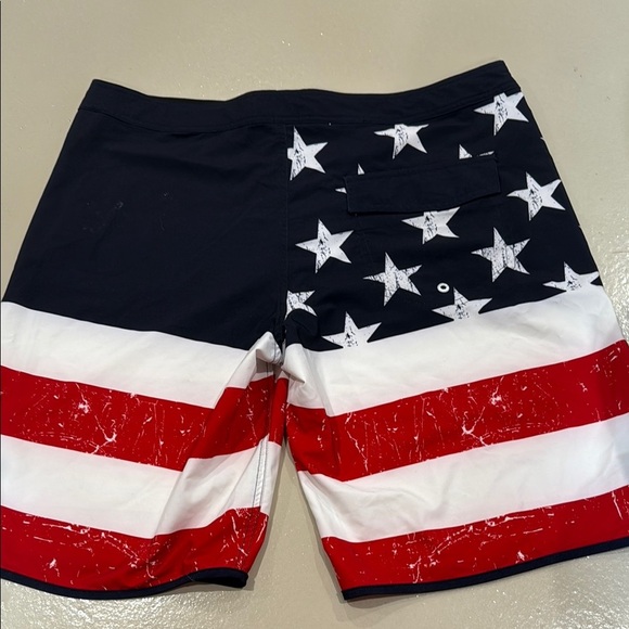 OP flex 4 way stretch American Flag Men's Board Shorts Size 38”waist swim trunks - Picture 5 of 7